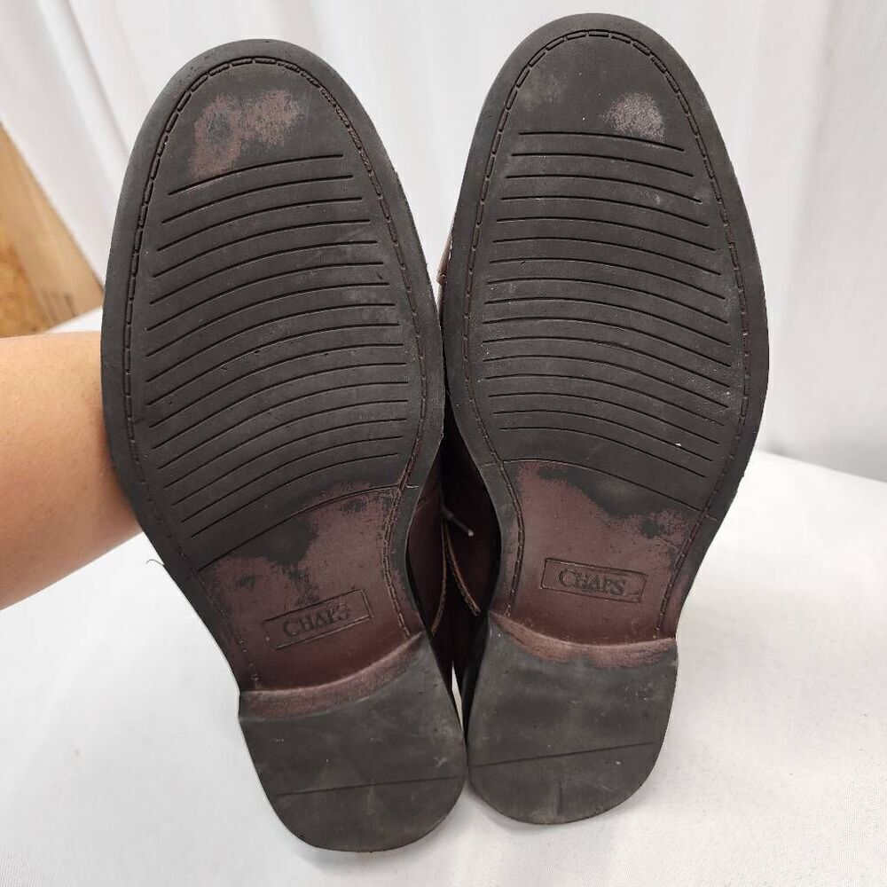 Chaps Men's Size 12M brown leather Oxford Dress Casual Shoes 96-7707 - Picture 9 of 9